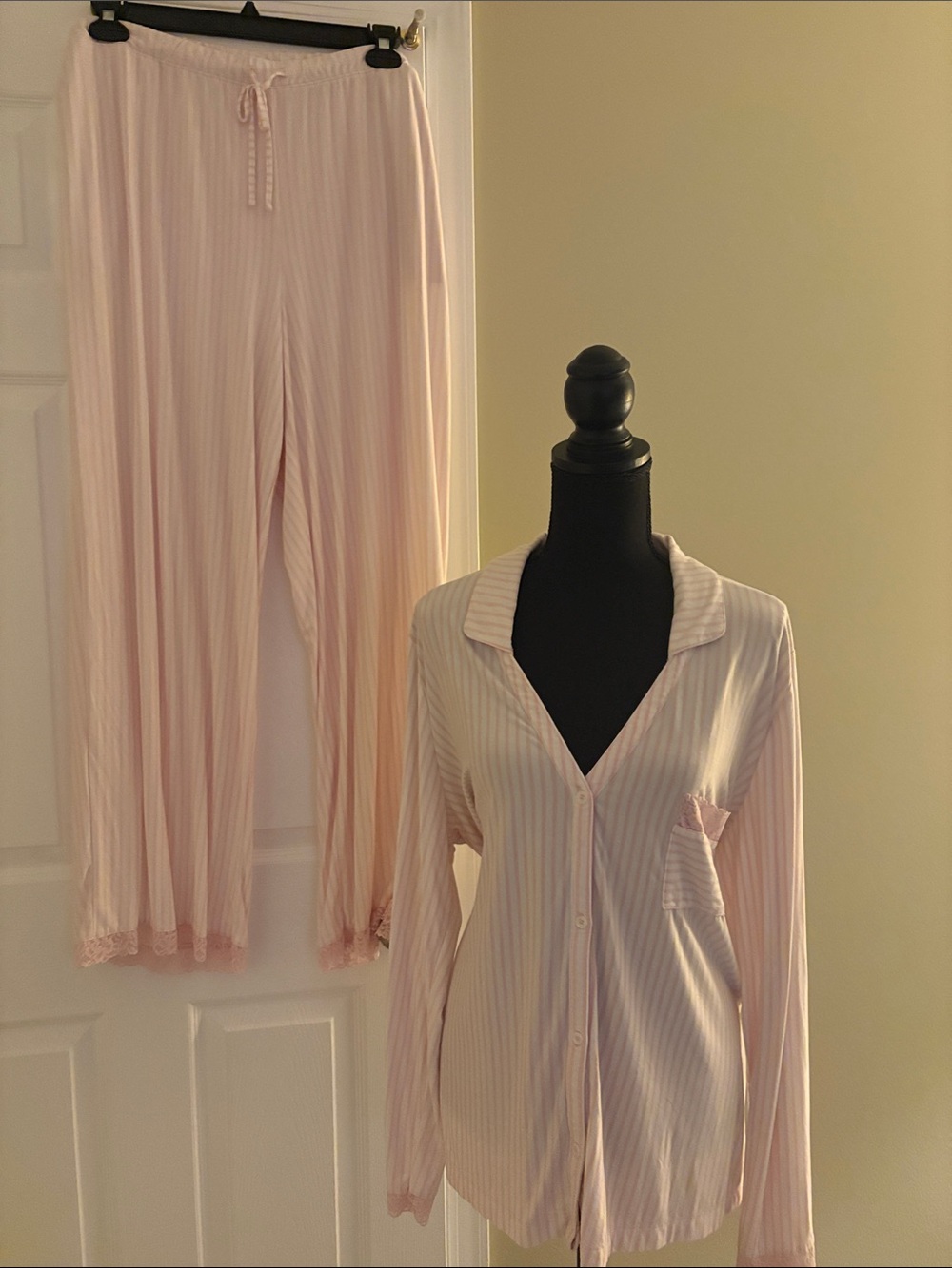 Women's State of DayPink Stripe Pajama Set - Lightweight Long Sleeve Top & Pants